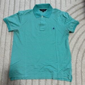 Brooks Brothers Aqua Striped Polo Shirt